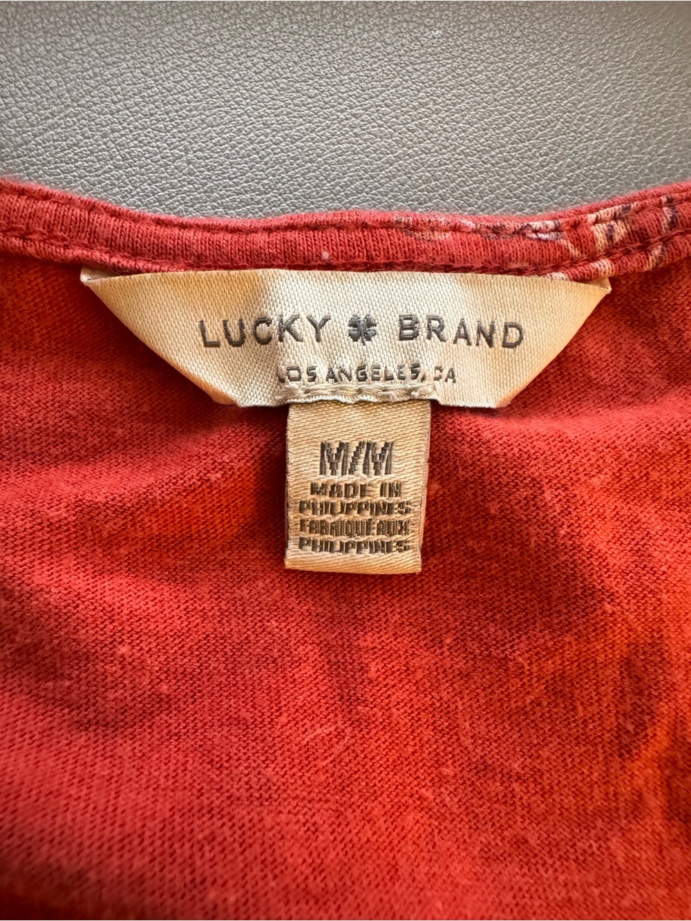 Lucky Brand Coral Floral Scoop-Neck Long Sleeve Top - Picture 3 of 3